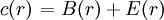 \left.c(r)\right. = B(r) + E(r)