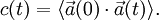 c(t)=\langle \vec{a}(0)\cdot\vec{a}(t) \rangle.