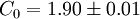 C_0 = 1.90 \pm 0.01